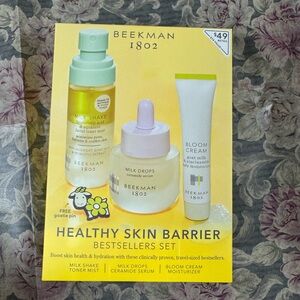 Beekman 1802 Skincare Set with White and Cream Packaging